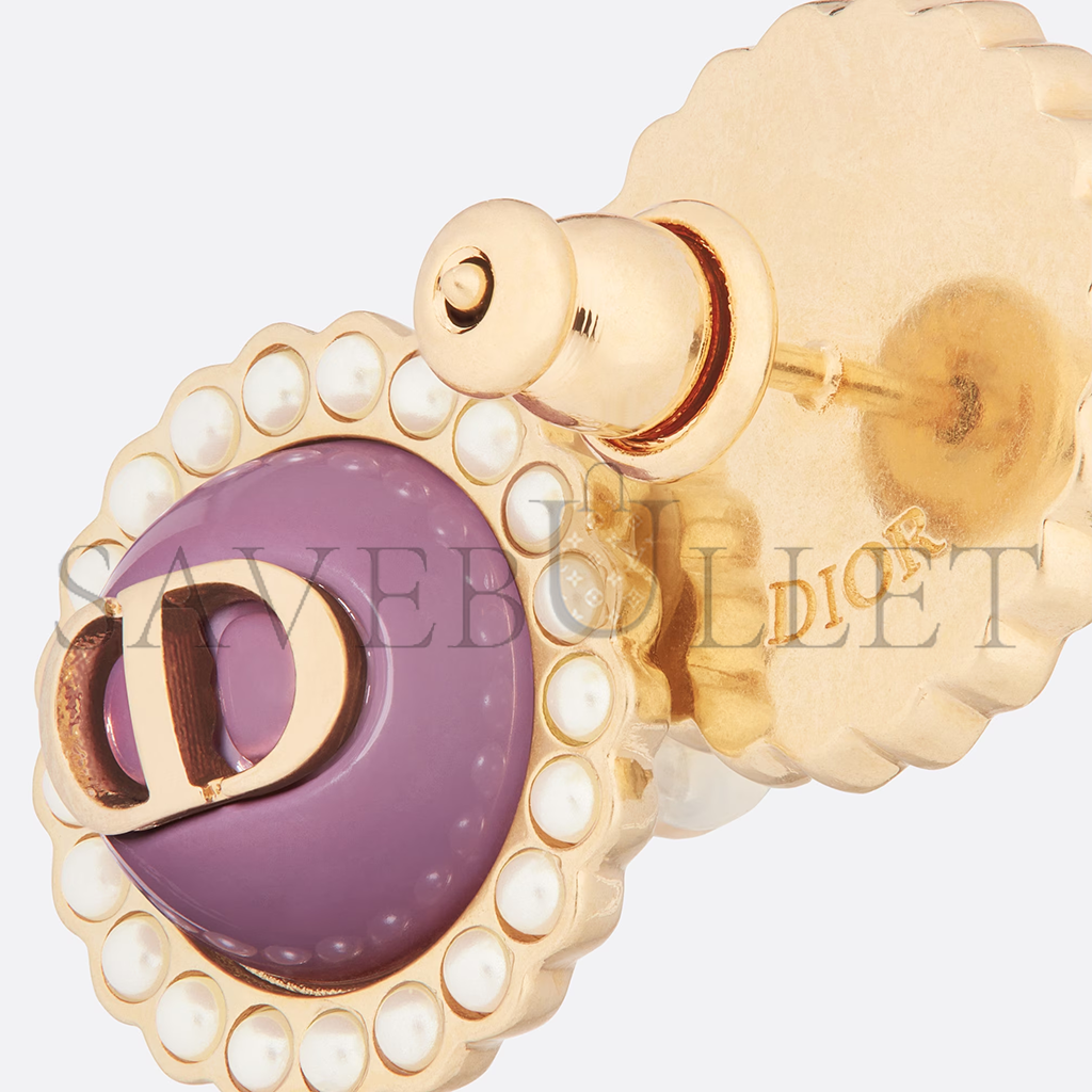 DIOR PETIT CD BAROQUE STUD EARRINGS  E1835PTCVE_D304